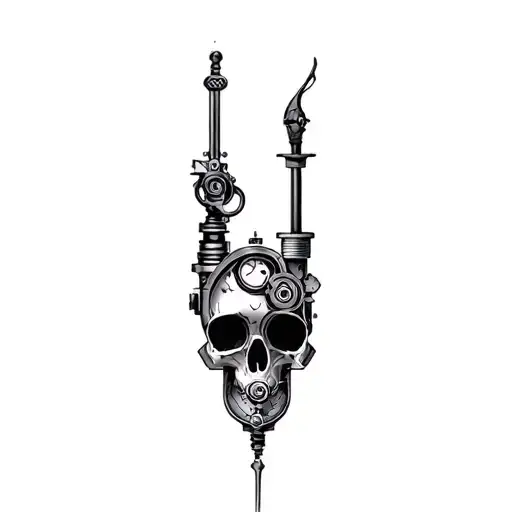 Steampunk tattoo design idea