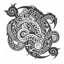 scorpio taurus fusion tattoo design idea