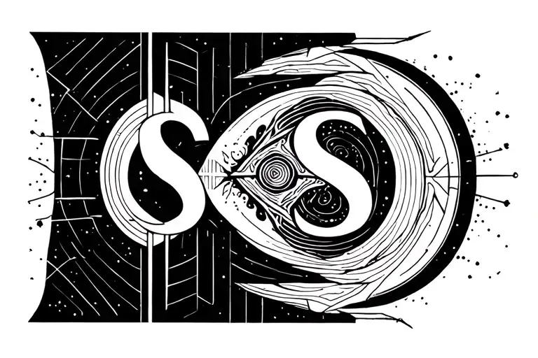 T and S ON NECK c section scar tattoo design idea