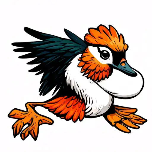 silly goose tattoo design idea