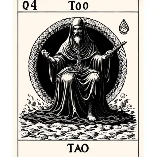 hermit tarot card crochet tattoo design idea