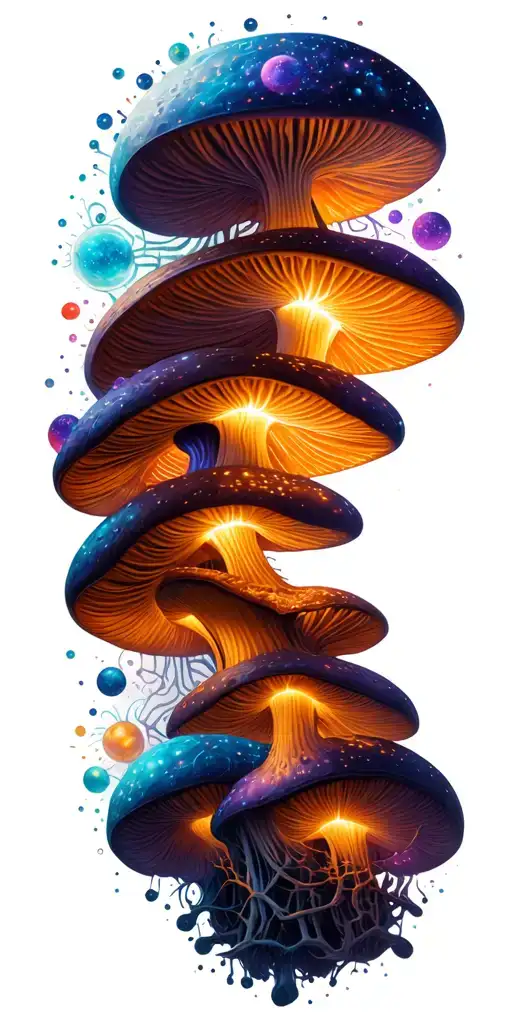 "Psilocybin dna" bio mechanic. psilocybin, universe, vibrate high, gifted, born of darkness and bringer of light, viking Persian decent.  tattoo design idea