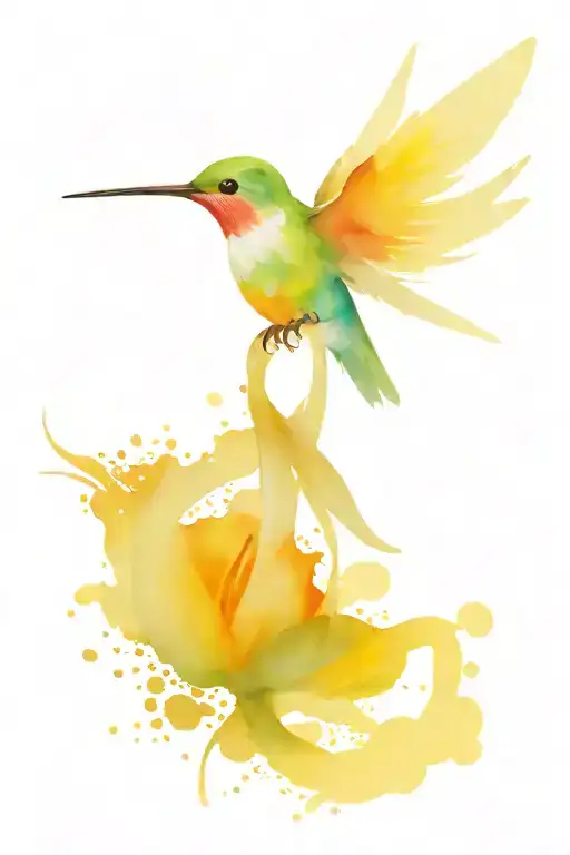 humming-bird tattoo design idea