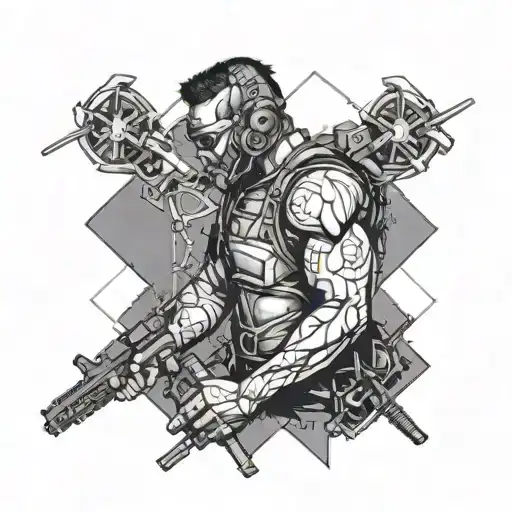 combat medic taking care tattoo design idea