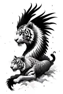 Simurgh and Rostam from Ferdowsi’s Shahnameh, Map of Iran, Tigers head, persepolis from takhte jamshid. tattoo design idea