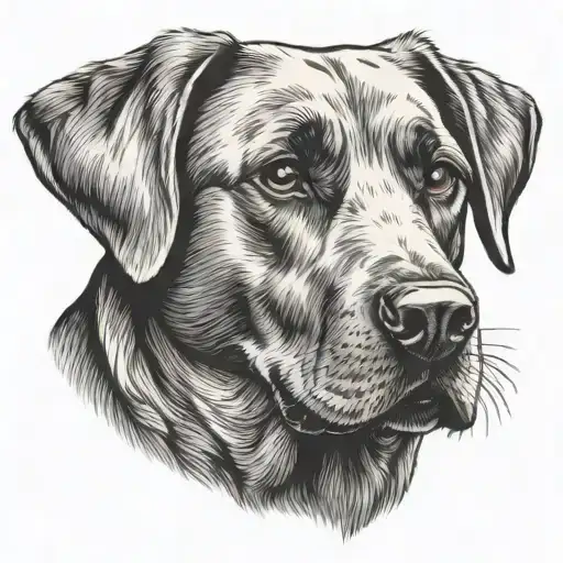 Labrador Retriever dog tattoo design idea
