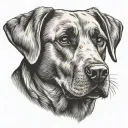 Labrador Retriever dog tattoo design idea