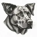 Labrador Retriever dog tattoo design idea