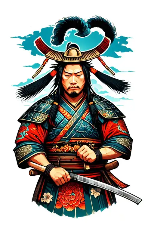 Japanese samurai warrior band tattoo tattoo design idea