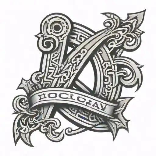 hooligan h logo tattoo design idea