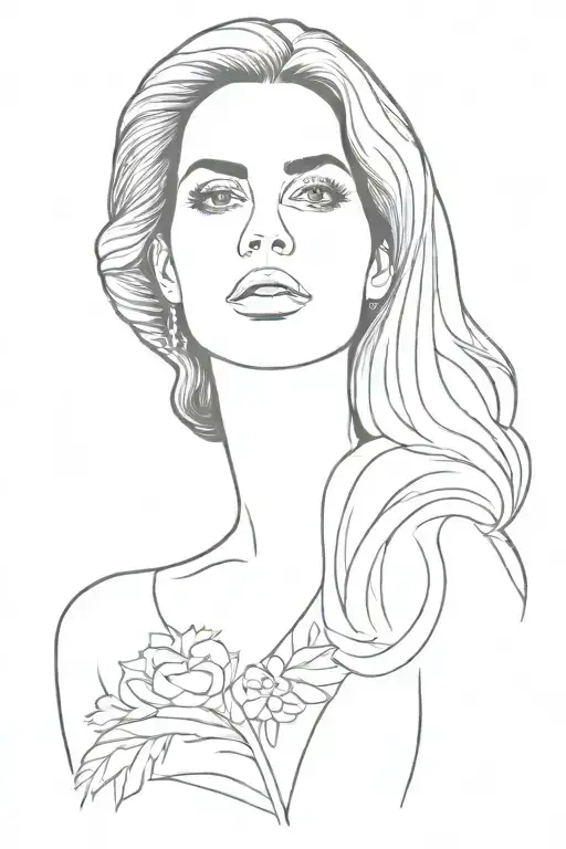 Lana Del Rey tattoo design idea