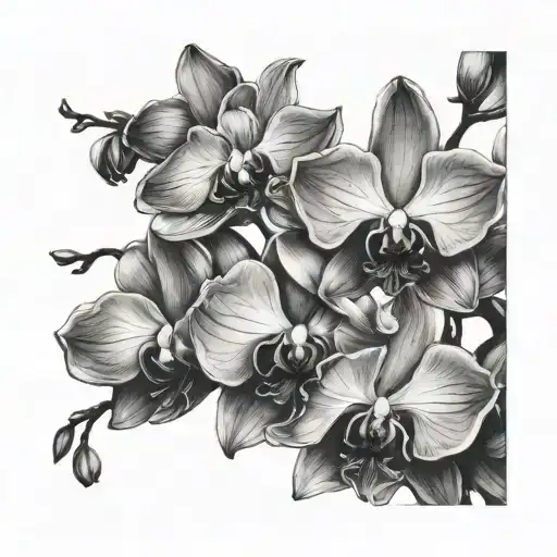 orchid throne of glass tattoo design idea