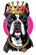 pitbull princess crown tattoo design idea