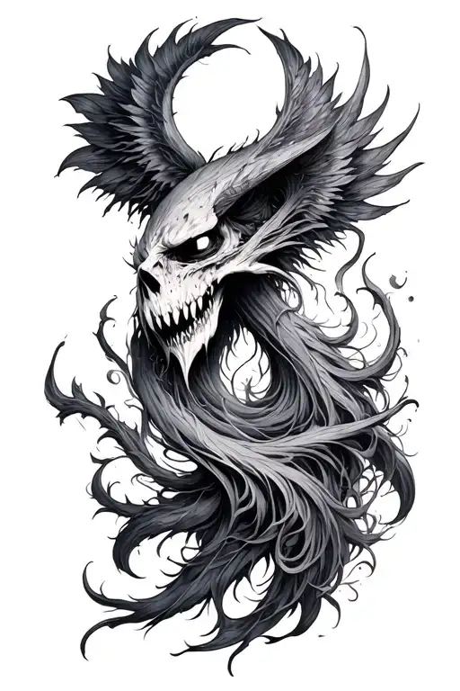 The core is co-existence of good and evil, strength and vulnerability, being guided but also choosing yourself. tattoo design idea