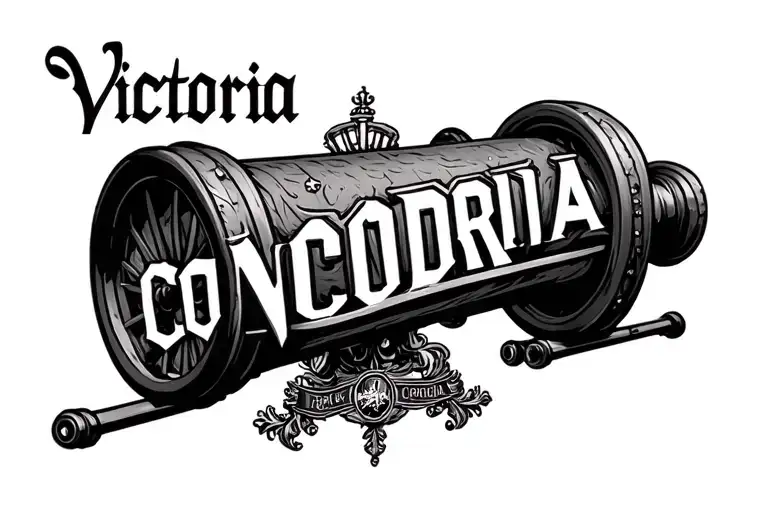arsenal cannon arsenal text "victoria concordia tattoo design idea