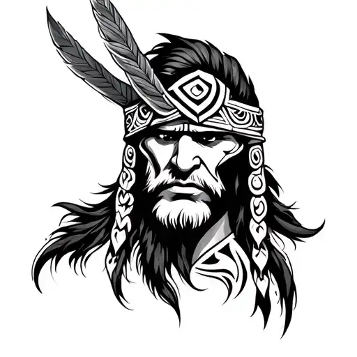 maori mixed with Viking tattoo tribal design tattoo design idea