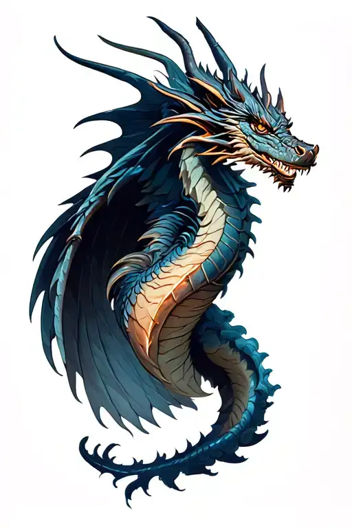 fourth wing Winged  dragon tattoo that wraps around the upper arm tattoo design idea