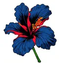 The number 1804 the Haitian flag the hibiscus flower tattoo design idea