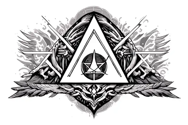 Illuminati symbols incorporated tattoo design idea