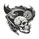 Superman logo with reference to a skull and gladiator the movie tattoo design idea