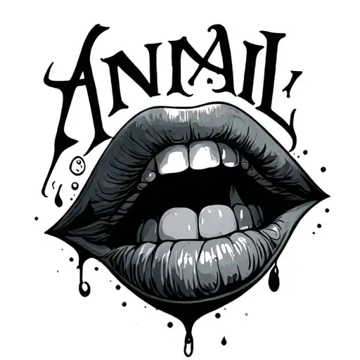 anal text tattoo design idea