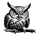 Viking Owl tattoo design idea