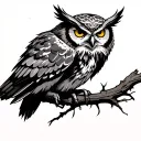 Viking Owl tattoo design idea