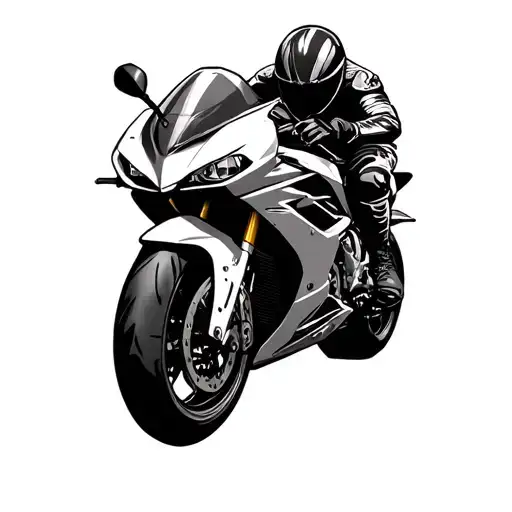 dad on sportbike remembrance tattoo design idea