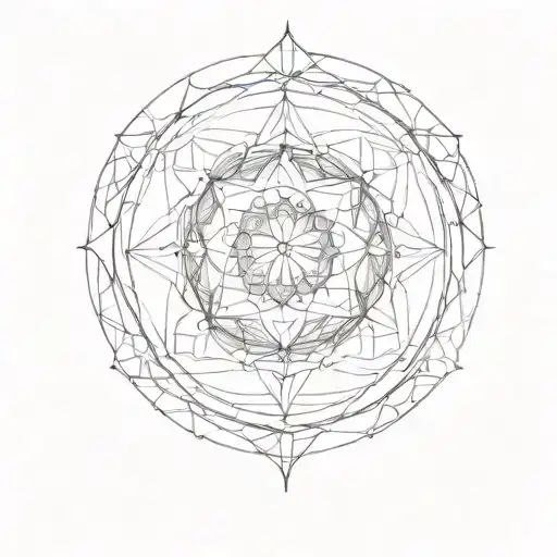 symmetry abstract circles tattoo design idea