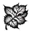 leaf tattoo design idea