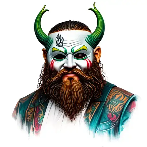 bray wyatt fiend mask tattoo design idea