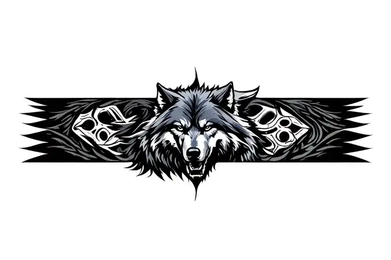 wolf tattoo design idea