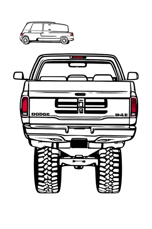 1999 Dodge Ram 2500 tattoo design idea
