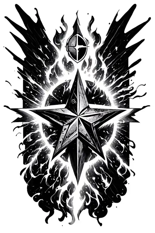 yenefer obsidian star bursting magic and witcher signs somewhere in the middle. Design that covers the rest of forearm tattoo design idea