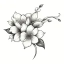 Coverup Floral tattoo design idea