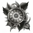 time, destiny and karama tattoo design idea