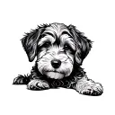Goldendoodle tattoo design idea