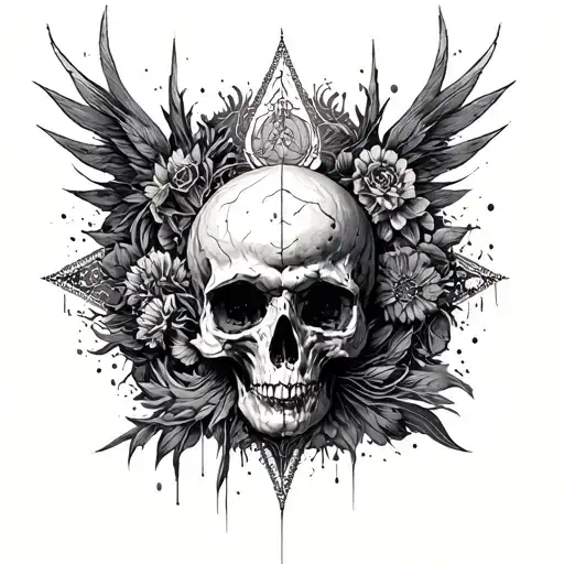 Gnostic materialistic world tattoo design idea