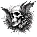 Gnostic materialistic world tattoo design idea