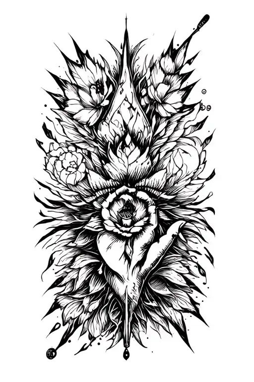 attitude towards never giving up tattoo design idea