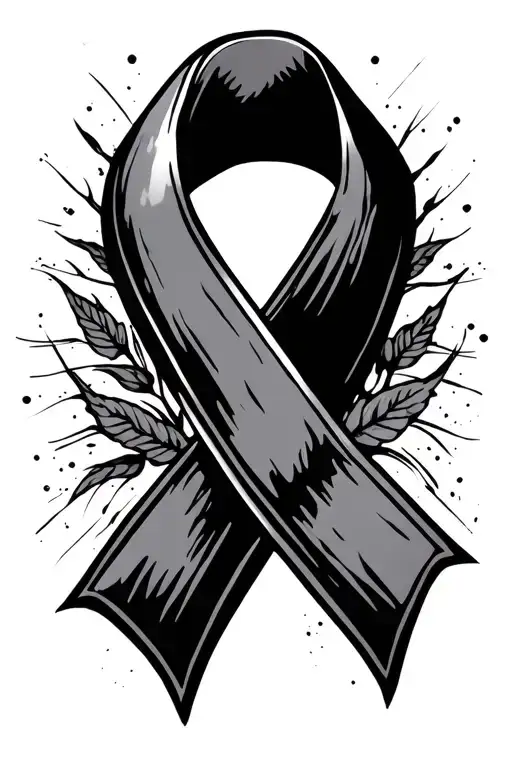 Recovery Ribbon tattoo design idea