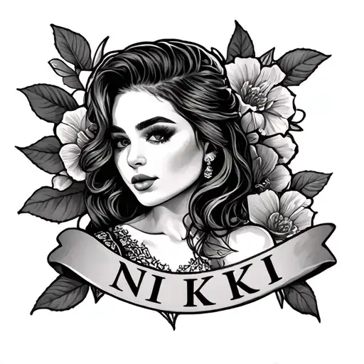 Nikki as a tattoo on a arm name tattoo design idea