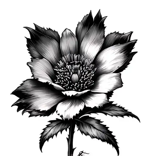 indian paintbrush aerial view tattoo design idea