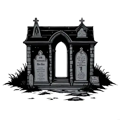 Graveyard tattoo design idea