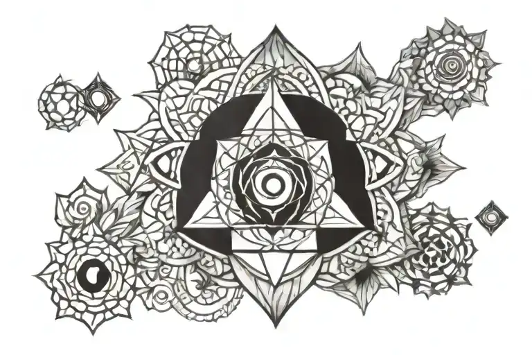 seven chakra tattoo design idea
