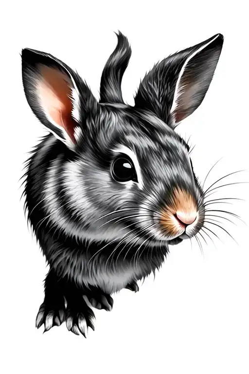 wood rat wood rabbit tattoo design idea