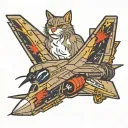 f-14 tomcat flying eagle tattoo design idea