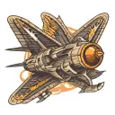 f-14 tomcat flying eagle tattoo design idea