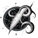 Libra, Cancer and Aries constellation intertwined tattoo design idea