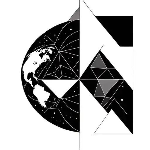 Sierpinski Triangle earth sign tattoo design idea